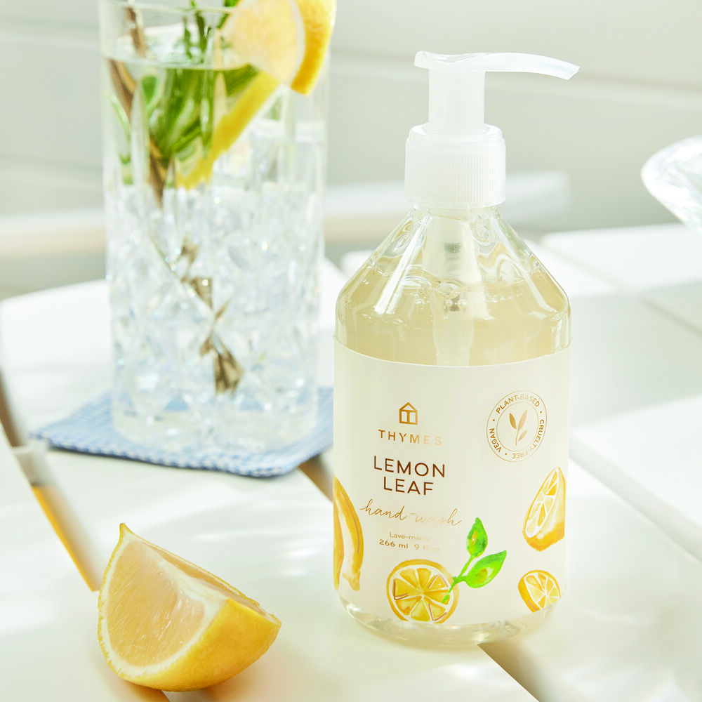 Thymes Lemon Leaf Hand Wash is a fresh citrus fragrance image number 2